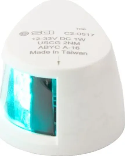 FEU TRIBORD VERT BOIT BLC 112.5°LED