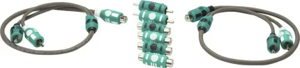 2 câbles en Y et six adaptateurs (4 F/F et 2 M/M)