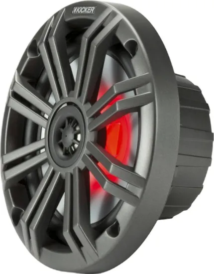 2x HP 6.5'' avec grilles blanches et grises charbon de 165 mm - LEDs RGB - 4 ohms - Série KM