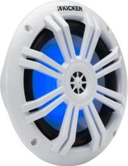 2x HP ECO 6.5'' grille blanche de 165 mm et LEDs bleues  - 4 ohms - Série KM