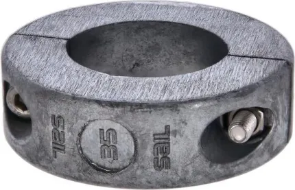 Anode zinc collier d'arbre étroit Ø35 - vrac