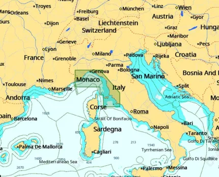 Carte C-MAP® 4D Méditerranée Centrale
