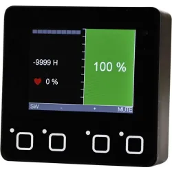 Ecran 12/24V couleur 2.4'' 320x240 pixels et 500cd/m², avec 4 touches sensitives, 1 capteur luminosité, 1 buzzer interne, 1 port de communication CAN, avec cordon CAN 3m et connecteur M12 5 broches