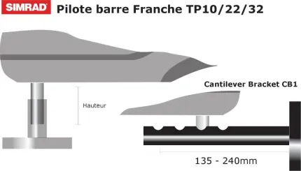 Étrier cantilever 135-240 mm (5,31-9,44 pouces)