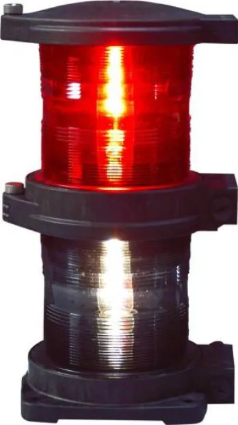 FEU DOUBLE SERIE 760 TOUT HORIZON ROUGE ET BLANC 360°, 24-230V