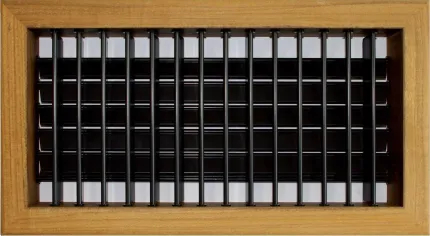 Grille soufflage teck 400x100