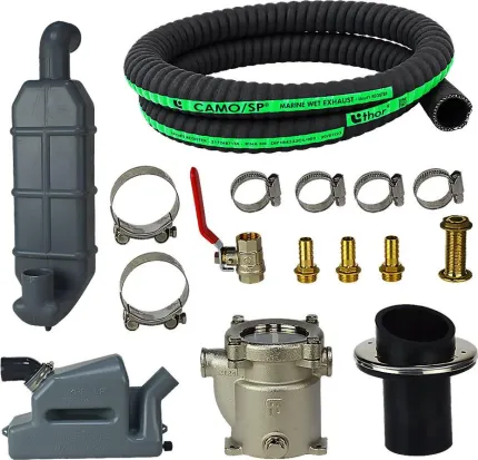 Kit accessoires pour groupe électrogène Ø 75 mm (gaz) / Ø 20 mm (eau)