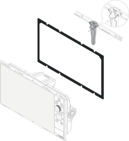 Kit de montage sur tableau de bord pour NSS9 evo3/3S & Zeus³/3S 9