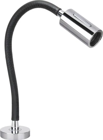 Liseuse LED orientable AUDREY 10-30V habillage cuir noir