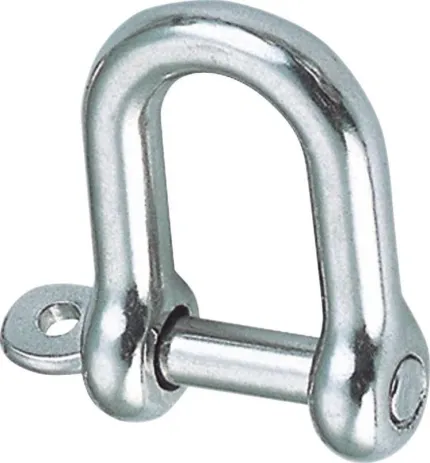 Manille droite à axe imperdable Ø4mm Inox 316