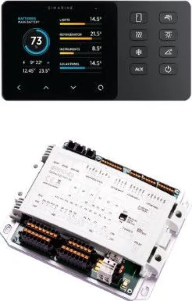 Pack composé d'un panneau de commande VIA (PICO avec 8 boutons) et une distribution électrique pilotable SPDU-52, pour une alimentation 8 à 22Vdc