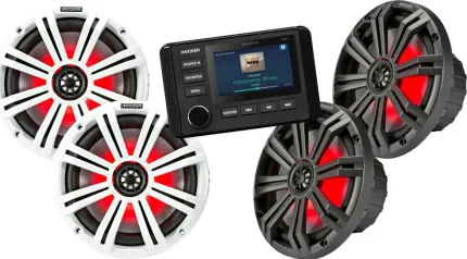 Pack Dual : KMC4 + 4HP6.5''Led + Antenne + câble audio