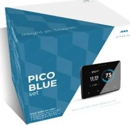 Pack gestion batterie PICO Blue encastrable SILVER, composé d'un PICO, un shunt 500A, un quadruple shunts 25A et une interface pour sondes de niveau et température, pour une alimentation 6 à 35Vdc