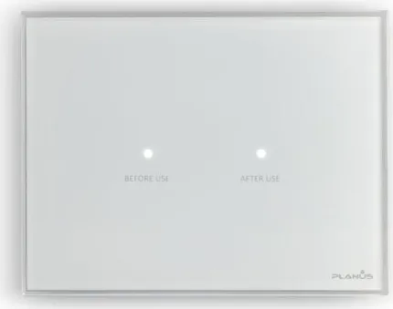 PANNEAU TOUCH 2 BOUTONS BLANC