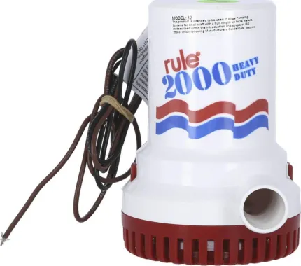 Pompe de cale immergeable 24V 7500L/h