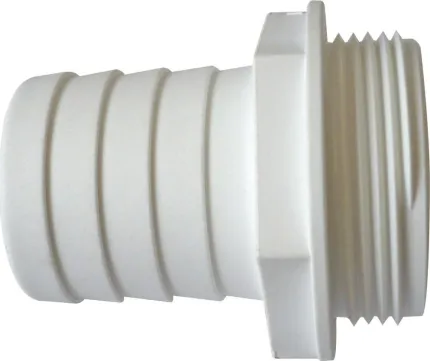 Raccord droit annelé pour tuyau 38mm