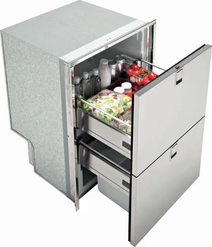Réfrigérateur 2 tiroirs 160L Inox Clean Touch 12/24V