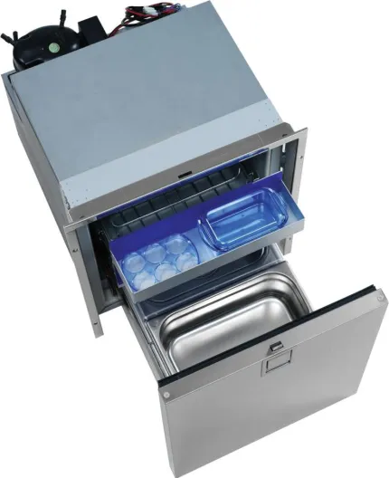 Réfrigérateur à tiroir 65L Inox Clean Touch 12/24V ventilé