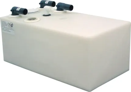 Réservoir eaux usées 68L avec raccords Horizontal