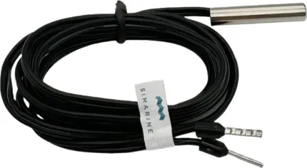 Sonde température NTC 10k 1% avec câble 5m étanche et étui inox pour plage de -13 à 105°C