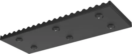 Support de montage en acier peint + vis à bois en acier inoxydable A2 + 2 sangles
