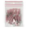 20 x clip mâle plat 6,3 rouge étanche - Thermo-rétractable