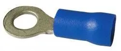 Boîte 100 cosses rondes 4mm bleue - standard