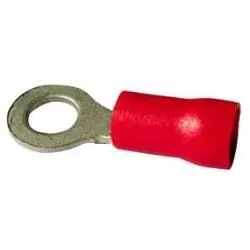 Boîte 100 cosses rondes 4mm rouge - standard