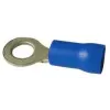 Boîte 100 cosses rondes 6mm bleue - standard