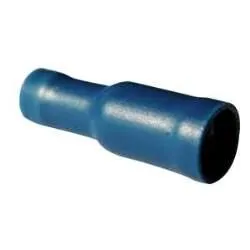 Boîte 50 cosse ronde femelle 5mm bleu - standard