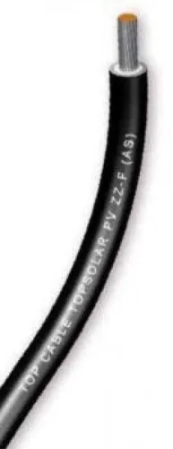 Câble solaire 1x6mm² noir au mètre