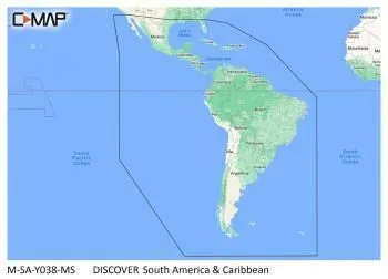Carte C-MAP® Discover™ Amérique Centrale / Amérique du Sud & Caraïbes