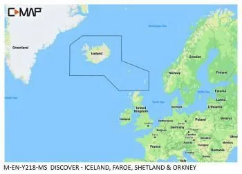 Carte C-MAP® Discover™ Islande / Féroé / Shetland Orcades