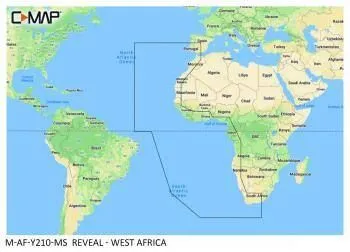 Carte C-MAP® Reveal™ Afrique Nord & Ouest