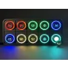 Clavier de commande Powerkey Pro à 10 touches RGB de Ø15mm, avec protocole CANopen, sans ses pastilles gravées
