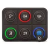 Clavier de commande Powerkey Pro à 6 touches RGB de Ø15mm, avec protocole J1939, sans ses pastilles gravées