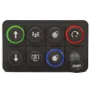 Clavier de commande Powerkey Pro à 8 touches RGB de Ø24mm, avec protocole J1939, sans ses pastilles gravées