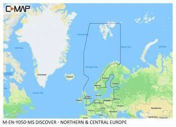 Carte C-MAP® Discover™ Europe Centrale et Nord