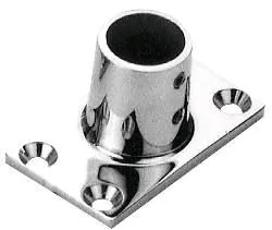 Embase rectangulaire 90° - tube 25mm 1