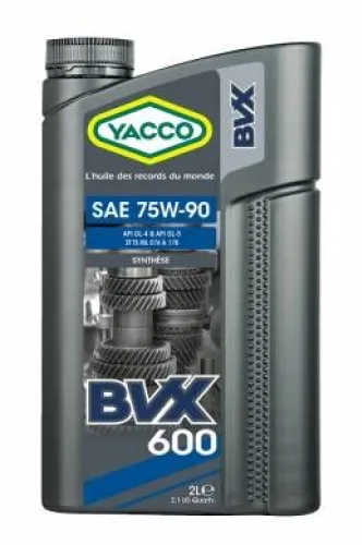 Huile Boîte de Vitesses et Pont BVX 600 75W-90 GL-4 / GL-5 - 2 Litres