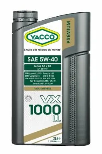 Huile Moteur Longlife VX1000 5W-40 - 2 Litres