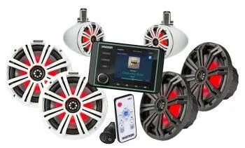 Pack Sport : KMC5 + 4HP 6.5''Led + 2 cônes 8'' Led + câble audio + Antenne