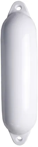 Pare-battage cylindrique blanc / 2 anneaux blancs Ø150 x L580mm