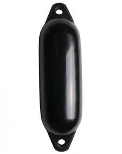 Pare-battage cylindrique noir / 2 anneaux noirs Ø300 x L900mm