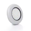 Plafonnier LED rond - 24LEDs 3W 12Vdc - Enjoliver gris - Blanc chaud - 40° - IP68