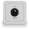 Prise 12V DIN encastrable blanc