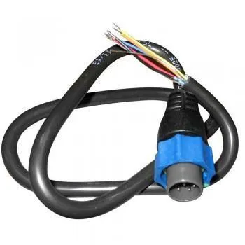 Prise Bleue : Adaptateur de sonde (fils dénudés) pour module sondeur HDS / NSE / Broadband à prise Navico Bleue 5 à 7 Broches