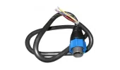 Prise Bleue : Adaptateur de sonde (fils dénudés) pour module sondeur HDS / NSE / Broadband à prise Navico Bleue 5 à 7 Broches
