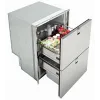 Réfrigérateur 2 tiroirs 160L Inox Clean Touch 12/24V