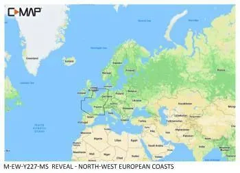 Carte C-MAP® Reveal™ Europe Côtes Nord & Ouest